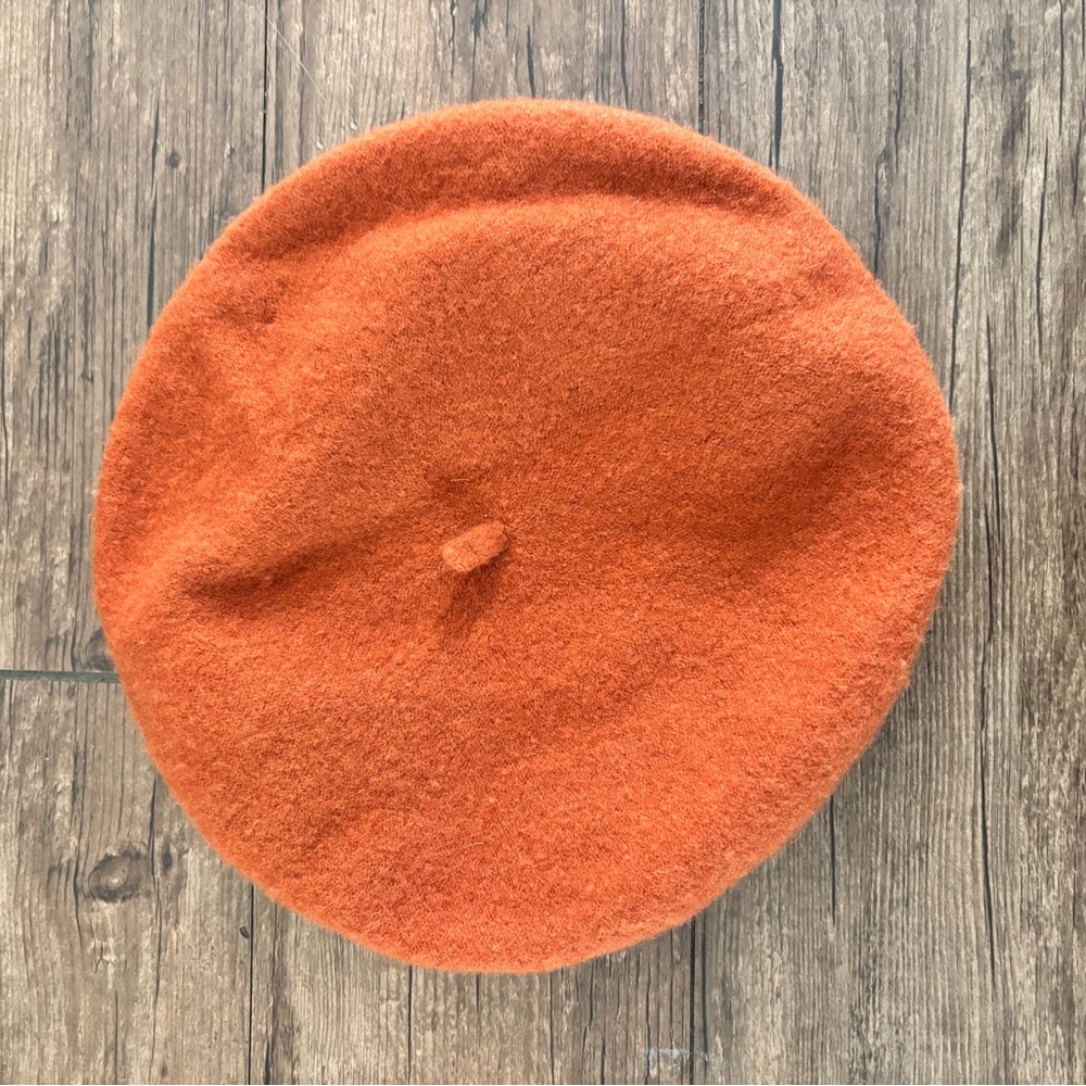 Burnt Orange Beret 100% wool